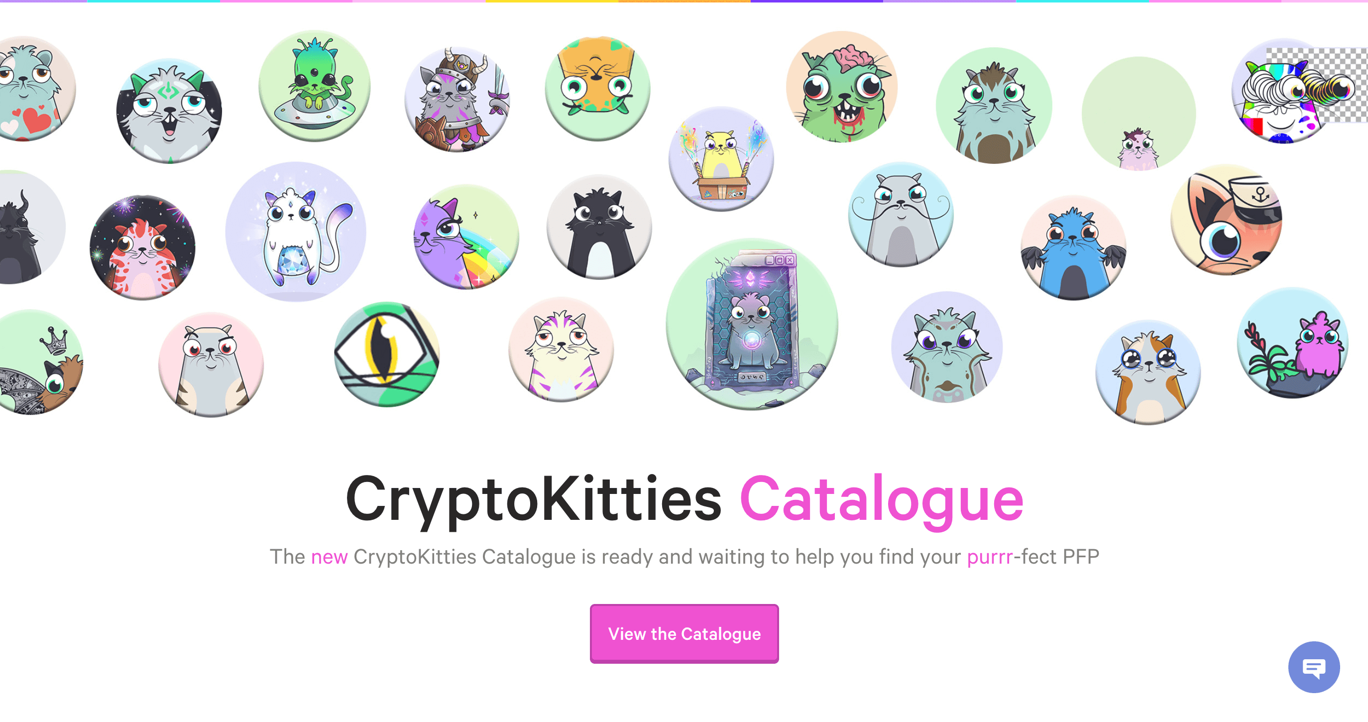 A screenshot of CryptoKitties gameplay