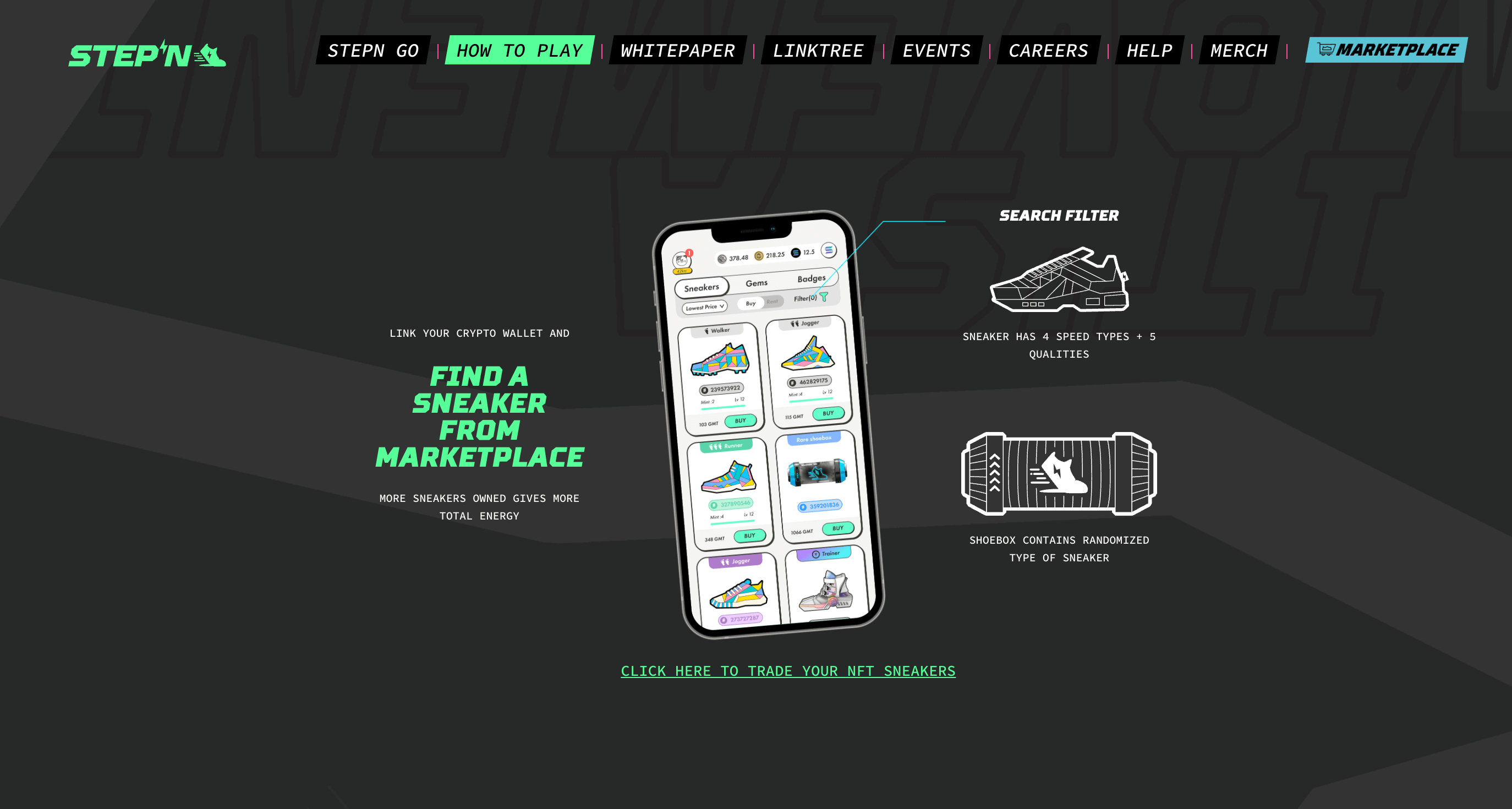 A screenshot of Stepin gameplay