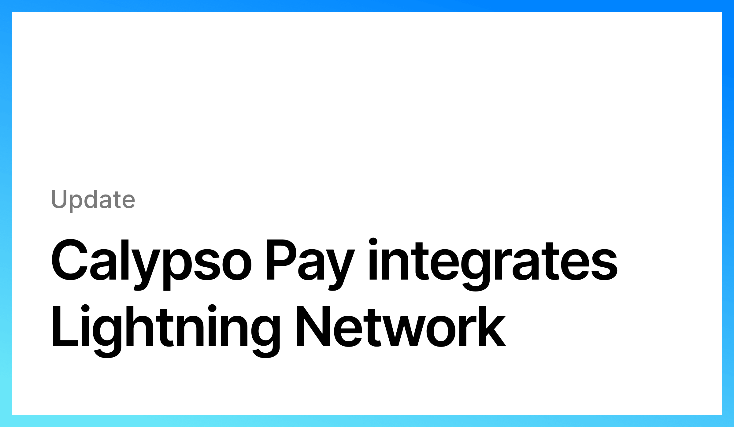 Calypso Pay integrates Lightning Network text